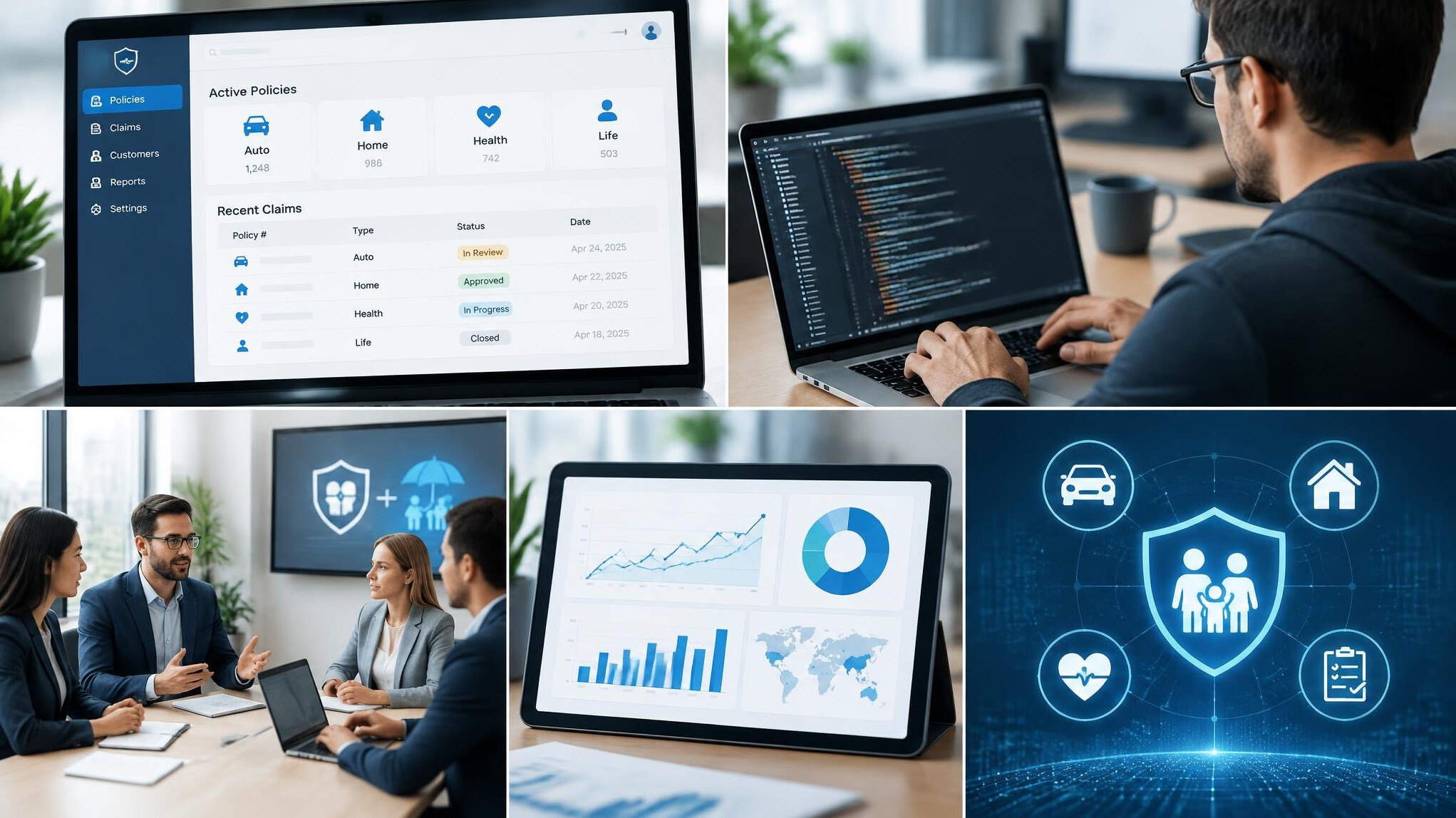 insurance software interface